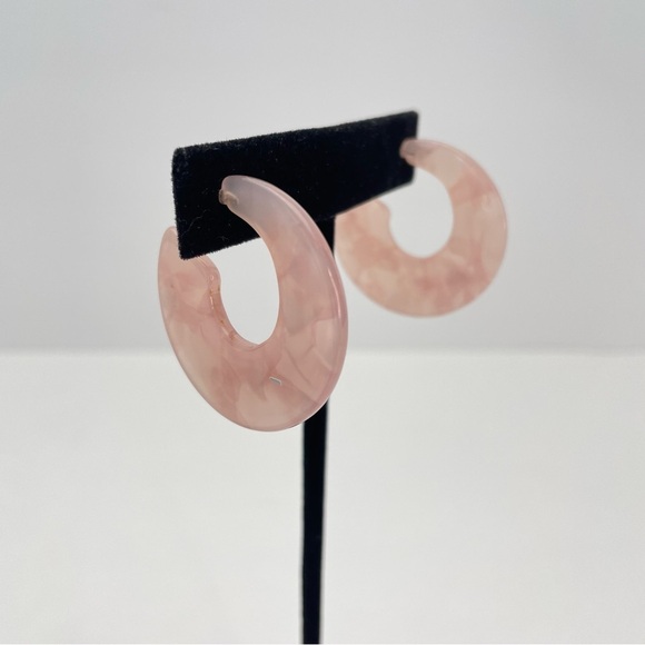 PINK Hoop Resin Earrings - Picture 5 of 7